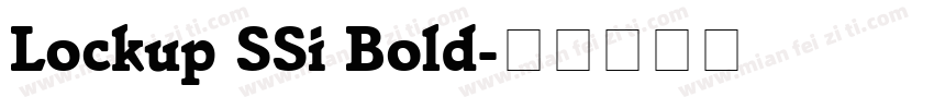 Lockup SSi Bold字体转换